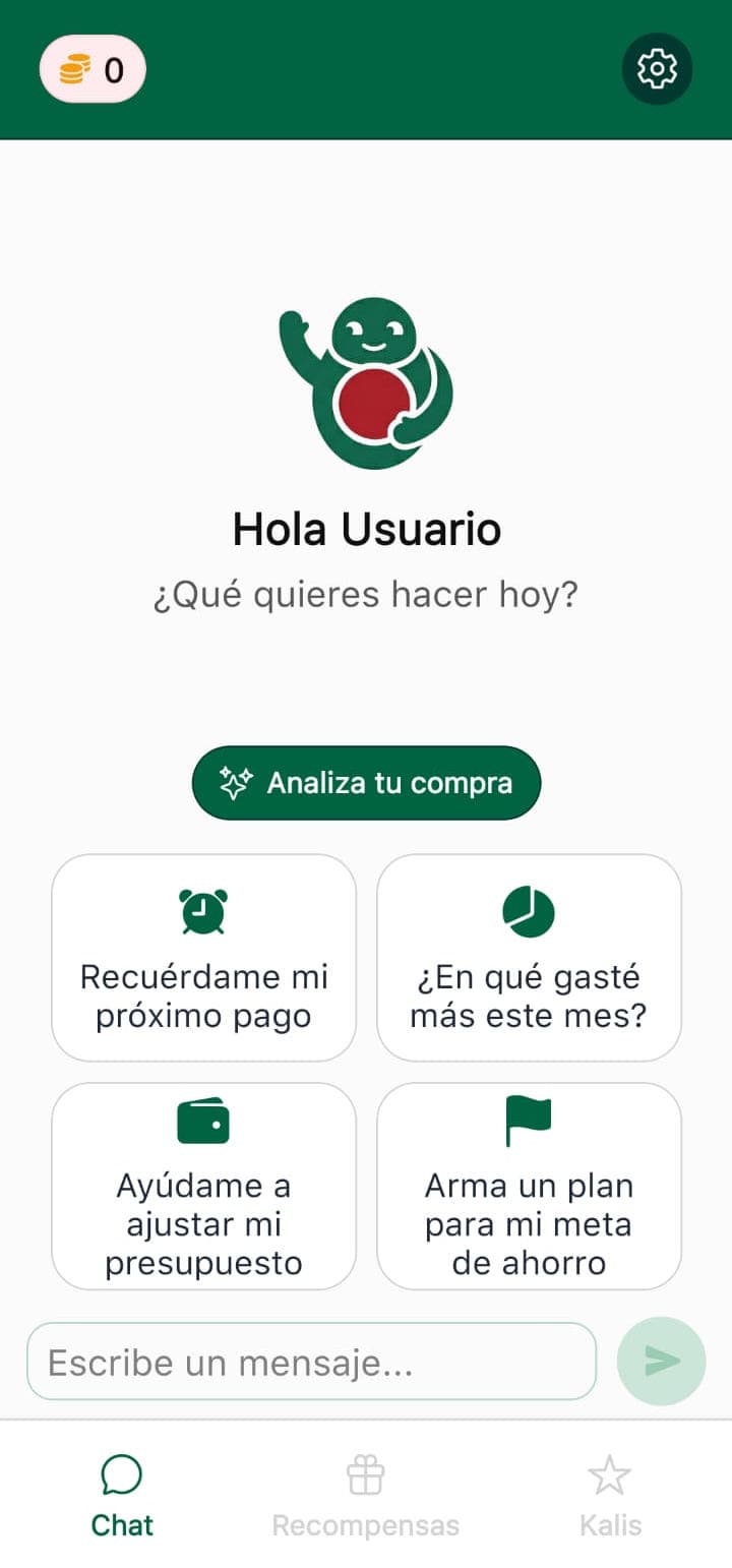 Pantalla principal de Azkali
